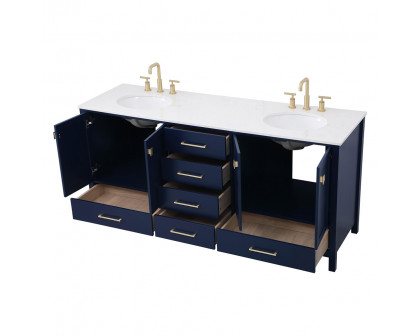 Elegant Bathroom Vanity - Blue (VF18872DBL)