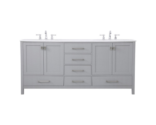 Elegant Bathroom Vanity - Gray (VF18872DGR)