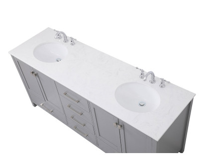 Elegant Bathroom Vanity - Gray (VF18872DGR)