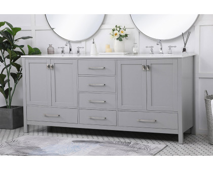 Elegant Bathroom Vanity - Gray (VF18872DGR)