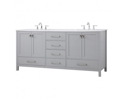 Elegant Bathroom Vanity - Gray (VF18872DGR)