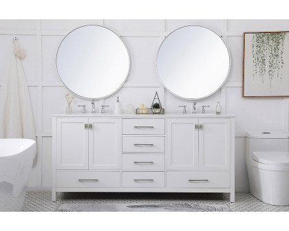 Elegant Bathroom Vanity - White (VF18872DWH)