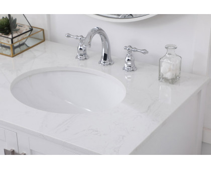 Elegant Bathroom Vanity - White (VF18872DWH)