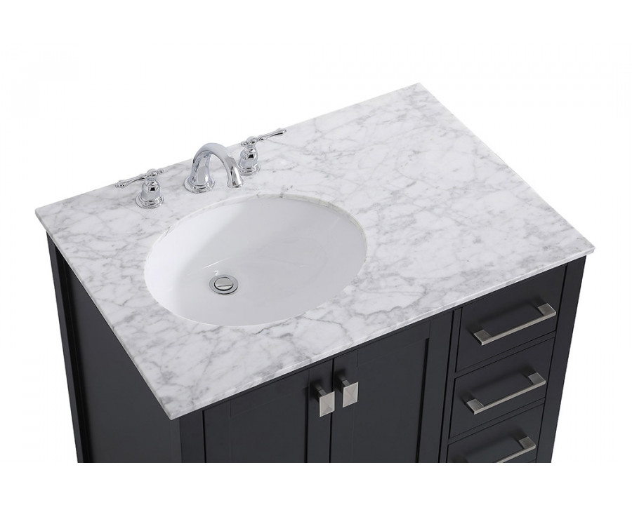 Elegant Bathroom Vanity - Black, L 32" (VF18932BK)