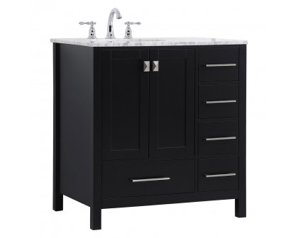 Elegant Bathroom Vanity - Black, L 32" (VF18932BK)