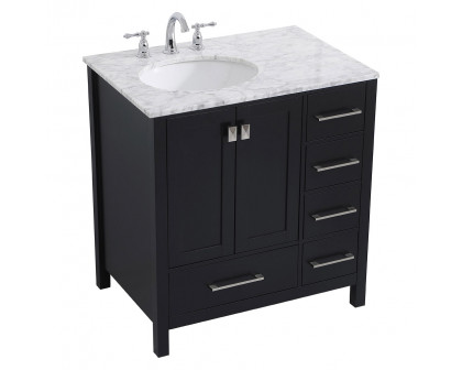 Elegant Bathroom Vanity - Black, L 32" (VF18932BK)