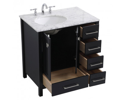 Elegant Bathroom Vanity - Black, L 32" (VF18932BK)