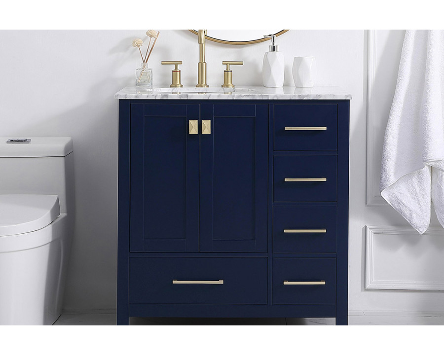 Elegant Bathroom Vanity - Blue, L 32" (VF18932BL)