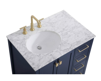 Elegant Bathroom Vanity - Blue, L 32" (VF18932BL)