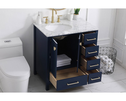 Elegant Bathroom Vanity - Blue, L 32" (VF18932BL)