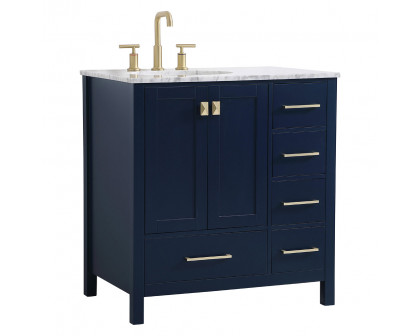 Elegant Bathroom Vanity - Blue, L 32" (VF18932BL)