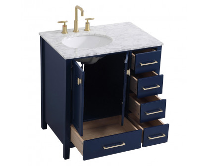 Elegant Bathroom Vanity - Blue, L 32" (VF18932BL)