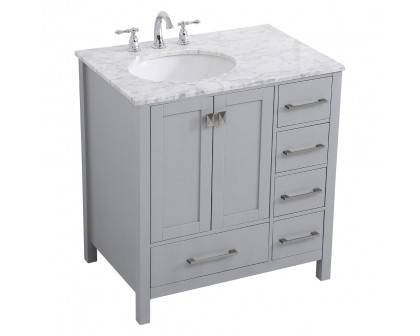 Elegant Bathroom Vanity - Gray, L 32" (VF18932GR)