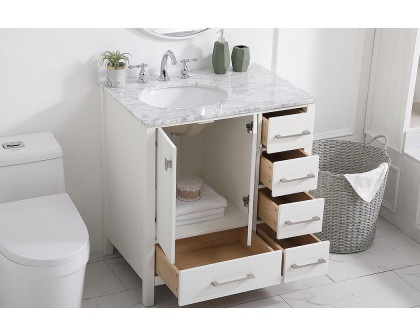 Elegant Bathroom Vanity - White, L 32" (VF18932WH)