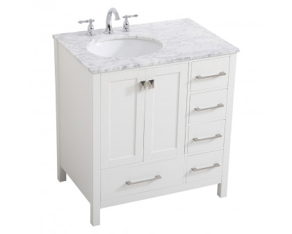 Elegant Bathroom Vanity - White, L 32" (VF18932WH)