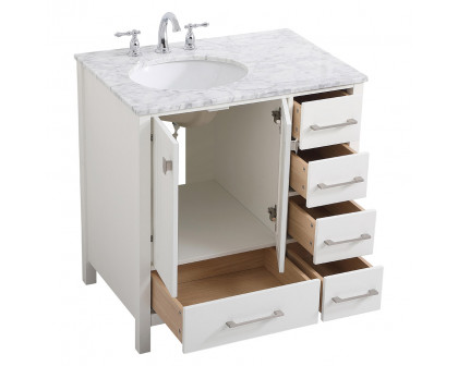 Elegant Bathroom Vanity - White, L 32" (VF18932WH)