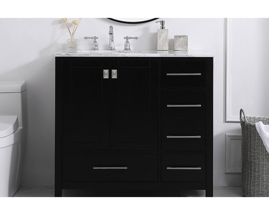 Elegant Bathroom Vanity - Black, L 36" (VF18936BK)