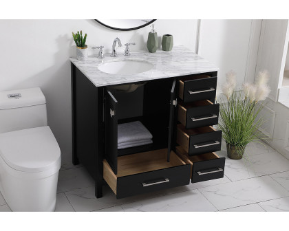 Elegant Bathroom Vanity - Black, L 36" (VF18936BK)