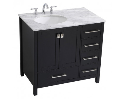 Elegant Bathroom Vanity - Black, L 36" (VF18936BK)