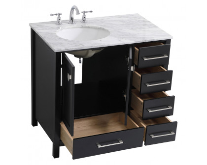 Elegant Bathroom Vanity - Black, L 36" (VF18936BK)