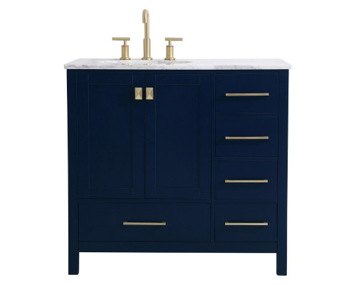 Elegant Bathroom Vanity - Blue, L 36" (VF18936BL)