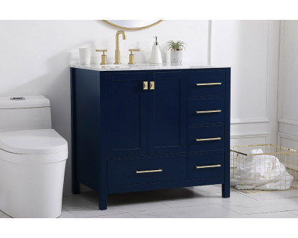 Elegant Bathroom Vanity - Blue, L 36" (VF18936BL)