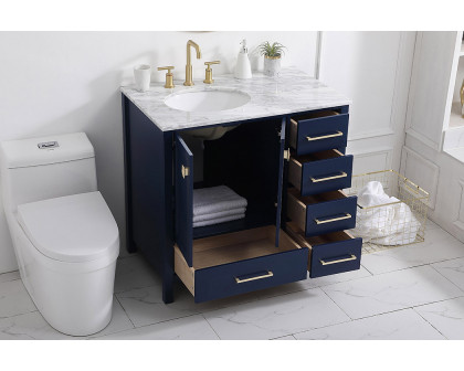 Elegant Bathroom Vanity - Blue, L 36" (VF18936BL)