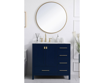 Elegant Bathroom Vanity - Blue, L 36" (VF18936BL)