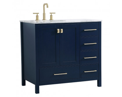 Elegant Bathroom Vanity - Blue, L 36" (VF18936BL)