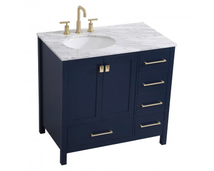 Elegant Bathroom Vanity - Blue, L 36" (VF18936BL)