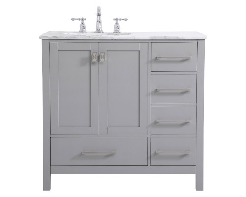 Elegant Bathroom Vanity - Gray, L 36" (VF18936GR)