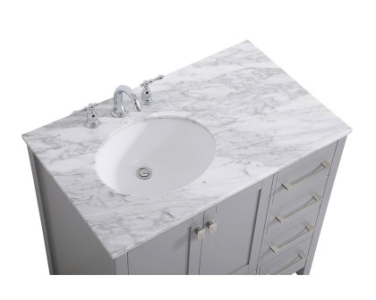 Elegant Bathroom Vanity - Gray, L 36" (VF18936GR)