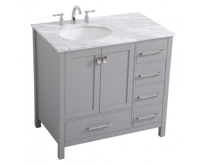 Elegant Bathroom Vanity - Gray, L 36" (VF18936GR)