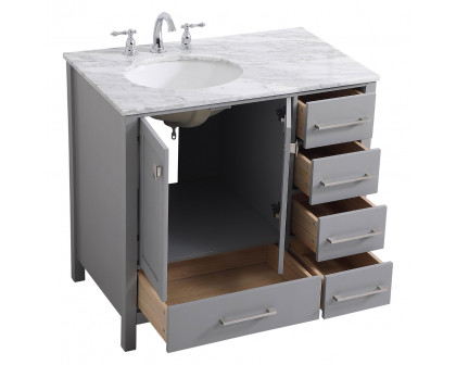 Elegant Bathroom Vanity - Gray, L 36" (VF18936GR)