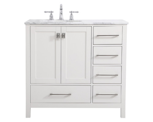 Elegant Bathroom Vanity - White, L 36" (VF18936WH)