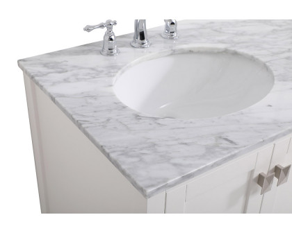 Elegant Bathroom Vanity - White, L 36" (VF18936WH)