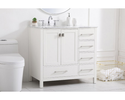 Elegant Bathroom Vanity - White, L 36" (VF18936WH)