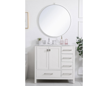 Elegant Bathroom Vanity - White, L 36" (VF18936WH)