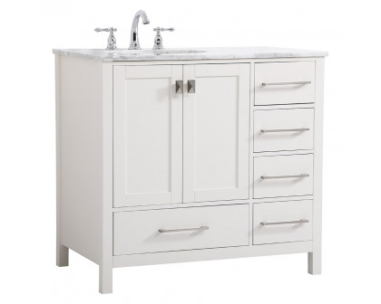 Elegant Bathroom Vanity - White, L 36" (VF18936WH)