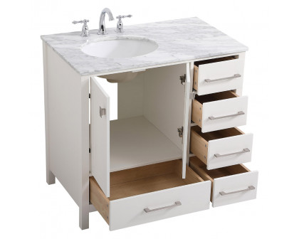 Elegant Bathroom Vanity - White, L 36" (VF18936WH)