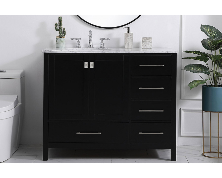 Elegant Bathroom Vanity - Black, L 42" (VF18942BK)