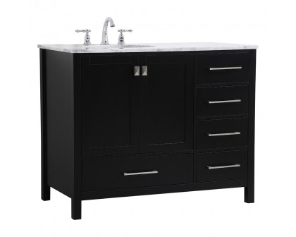 Elegant Bathroom Vanity - Black, L 42" (VF18942BK)