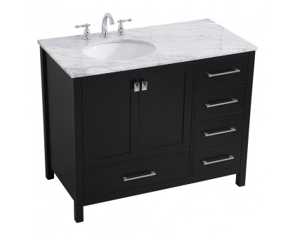 Elegant Bathroom Vanity - Black, L 42" (VF18942BK)