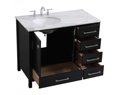 Elegant Bathroom Vanity - Black, L 42" (VF18942BK)