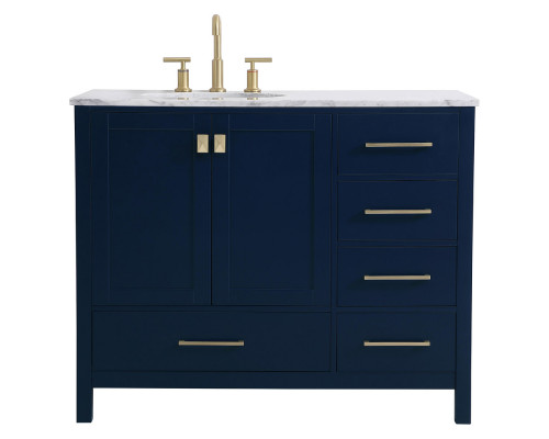 Elegant Bathroom Vanity - Blue, L 42" (VF18942BL)