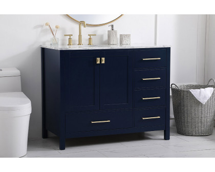 Elegant Bathroom Vanity - Blue, L 42" (VF18942BL)