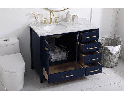 Elegant Bathroom Vanity - Blue, L 42" (VF18942BL)