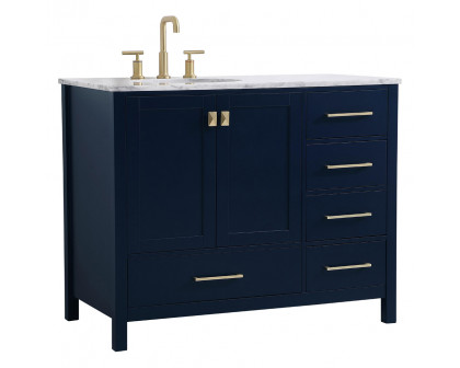 Elegant Bathroom Vanity - Blue, L 42" (VF18942BL)