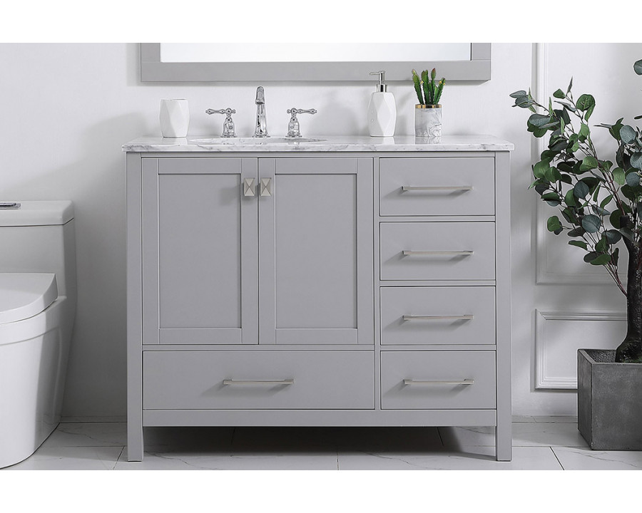 Elegant Bathroom Vanity - Gray, L 42" (VF18942GR)