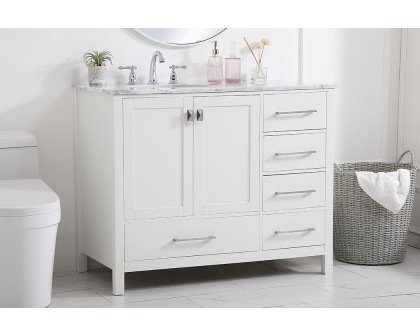 Elegant Bathroom Vanity - White, L 42" (VF18942WH)